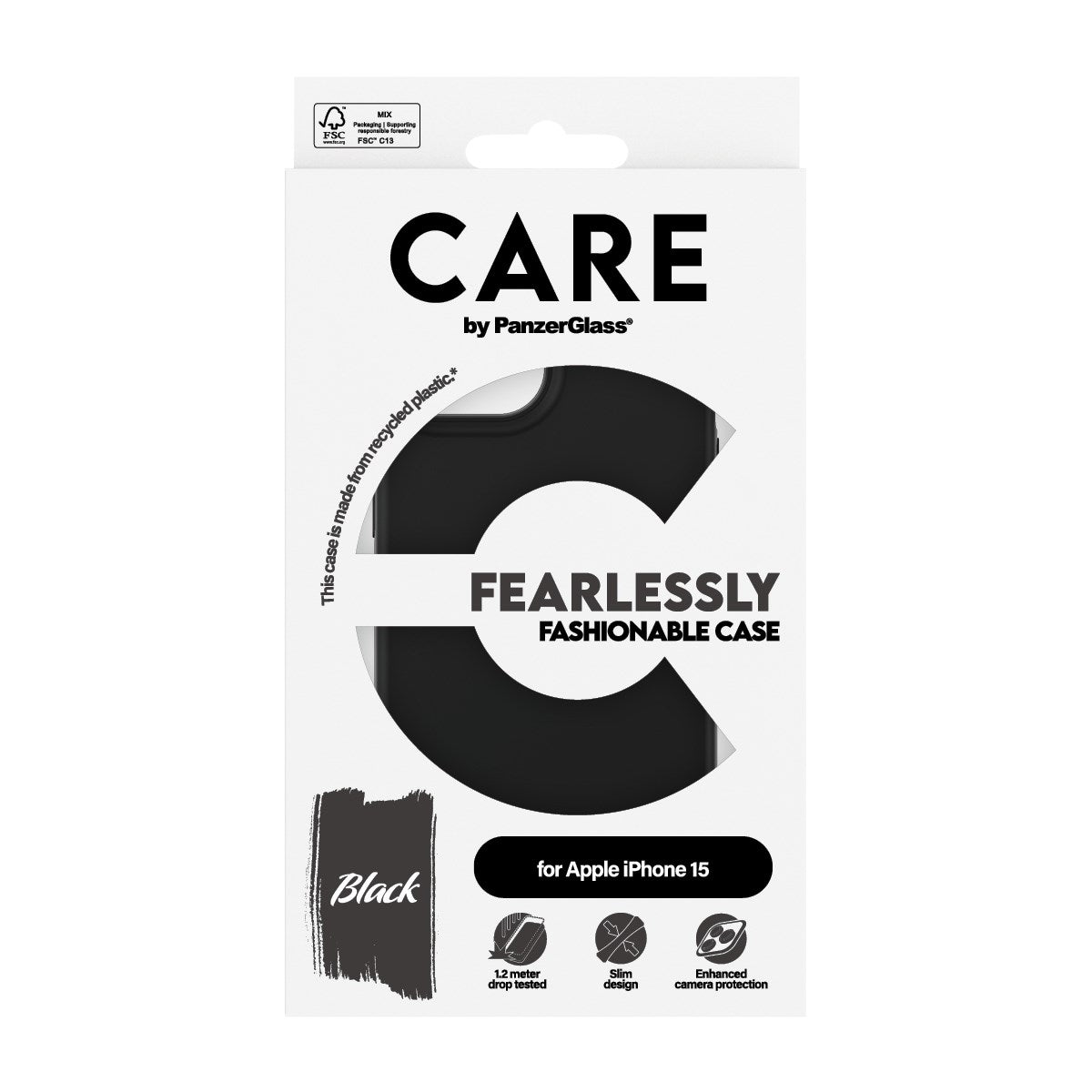 CARE by PanzerGlass® Case Black iPhone 15